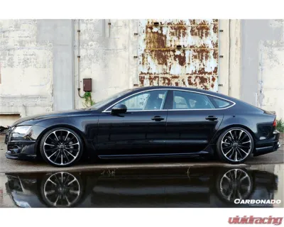Carbonado Full Body Kit for Audi A7 2012-2014, FRP/PCF/FGPCF, Includes Lip & Skirts - FGPCF8365WD-FL-FLK