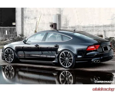 Carbonado Full Body Kit for Audi A7 2012-2014, FRP/PCF/FGPCF, Includes Lip & Skirts - FGPCF8365WD-FL-FLK