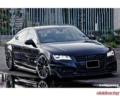 Carbonado Full Body Kit for Audi A7 2012-2014, FRP/PCF/FGPCF, Includes Lip & Skirts - FGPCF8365WD-FL-FLK