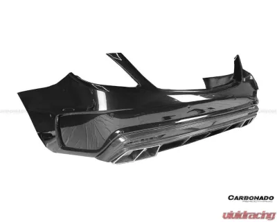 Carbonado FGPCF MSY Style Rear Bumper w/ Tips Mercedes-Benz S63 AMG 2017-2020 - FGPCFOD-W222MSY-RB