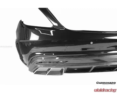 Carbonado FGPCF MSY Style Rear Bumper w/ Tips Mercedes-Benz S63 AMG 2017-2020 - FGPCFOD-W222MSY-RB