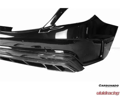 Carbonado FGPCF MSY Style Rear Bumper w/ Tips Mercedes-Benz S63 AMG 2017-2020 - FGPCFOD-W222MSY-RB