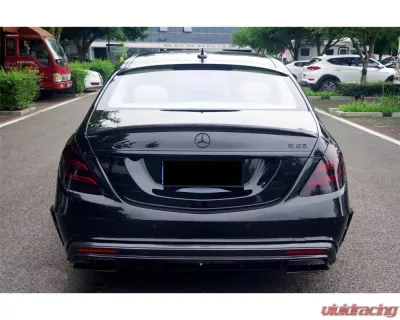 Carbonado FGPCF MSY Style Rear Bumper w/ Tips Mercedes-Benz S63 AMG 2017-2020 - FGPCFOD-W222MSY-RB