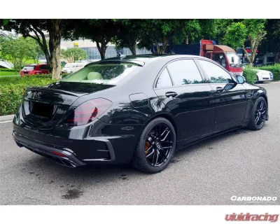 Carbonado FGPCF MSY Style Rear Bumper w/ Tips Mercedes-Benz S63 AMG 2017-2020 - FGPCFOD-W222MSY-RB