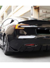 Carbonado Carbon Fiber Look Fast Style Body Kit for Tesla Model 3 2023-2025                                     - PPCF-BF-TESLA3-FT-SET - Image 11