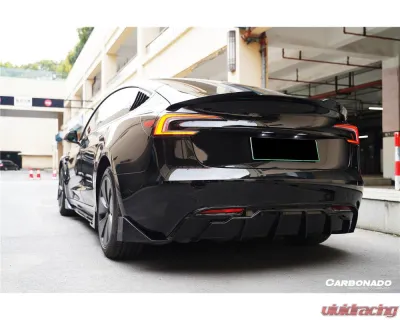Carbonado Carbon Fiber Look Fast Style Body Kit for Tesla Model 3 2023-2025 - PPCF-BF-TESLA3-FT-SET