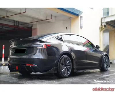 Carbonado Carbon Fiber Body Kit for Tesla Model 3 2023-2025, PPCF Turbo Style - PPCF-BF-TESLA3-TO-SET