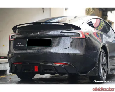 Carbonado Carbon Fiber Body Kit for Tesla Model 3 2023-2025, PPCF Turbo Style - PPCF-BF-TESLA3-TO-SET