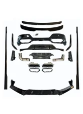 Carbonado Carbonado ABSCF Black Knight Style Full Body Kit for 2023-2025 BMW 7 Series G70 M760                                     - PPCFG70-BF-BK-FLK - Image 4