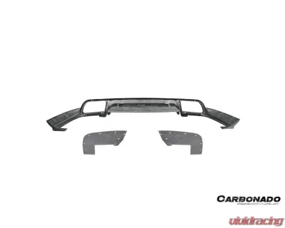 Carbonado PP+DryCF KT Style Rear Diffuser Porsche Cayenne 2018-2025 - PPDRYCF9Y0-KG-KT-RD