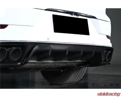 Carbonado PP+DryCF KT Style Rear Diffuser Porsche Cayenne 2018-2025 - PPDRYCF9Y0-KG-KT-RD