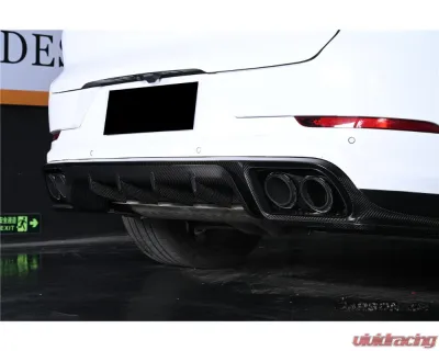Carbonado PP+DryCF KT Style Rear Diffuser Porsche Cayenne 2018-2025 - PPDRYCF9Y0-KG-KT-RD