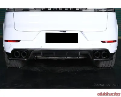 Carbonado PP+DryCF KT Style Rear Diffuser Porsche Cayenne 2018-2025 - PPDRYCF9Y0-KG-KT-RD