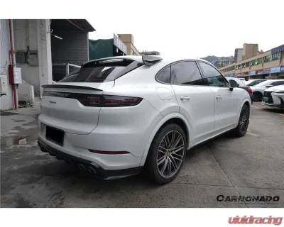 Porsche Cayenne 2018-2025 Carbonado KT Style Carbon Fiber Roof Spoiler 9Y0 Coupe - PPDRYCFCayenne9Y0Coupe-KG-KT-RS