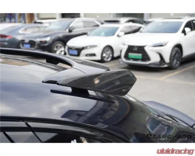 Porsche Cayenne 2018-2025 Turbo Style Carbon Fiber Roof Spoiler 9Y0 Coupe - PPDRYCFCayenne9Y0Coupe-KG-Turbo-RS