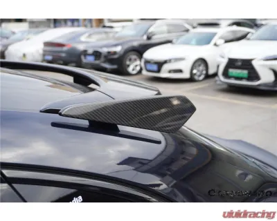 Porsche Cayenne 2018-2025 Turbo Style Carbon Fiber Roof Spoiler 9Y0 Coupe - PPDRYCFCayenne9Y0Coupe-KG-Turbo-RS