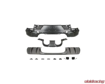 Carbonado PP+DryFGCF GT Style Rear Bumper w/ Exhaust Adapter Pipe Porsche Cayenne 2018-2025 - PPDRYFGCFCayenne9Y0Coupe-KG-TurboGT-RB