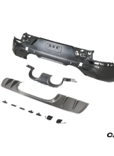 Carbonado PP+DryFGCF GT Style Rear Bumper w/ Exhaust Adapter Pipe Porsche Cayenne 2018-2025                                     - PPDRYFGCFCayenne9Y0Coupe-KG-TurboGT-RB - Image 2
