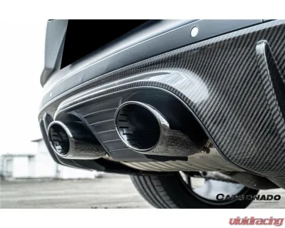 Carbonado PP+DryFGCF GT Style Rear Bumper w/ Exhaust Adapter Pipe Porsche Cayenne 2018-2025 - PPDRYFGCFCayenne9Y0Coupe-KG-TurboGT-RB