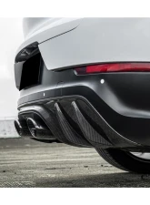 Carbonado PP+DryFGCF GT Style Rear Bumper w/ Exhaust Adapter Pipe Porsche Cayenne 2018-2025                                     - PPDRYFGCFCayenne9Y0Coupe-KG-TurboGT-RB - Image 5
