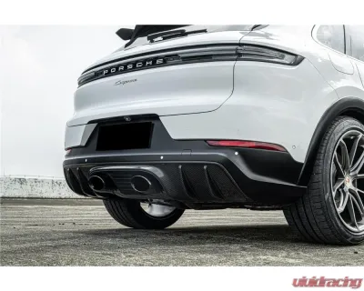Carbonado PP+DryFGCF GT Style Rear Bumper w/ Exhaust Adapter Pipe Porsche Cayenne 2018-2025 - PPDRYFGCFCayenne9Y0Coupe-KG-TurboGT-RB