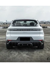Carbonado PP+DryFGCF GT Style Rear Bumper w/ Exhaust Adapter Pipe Porsche Cayenne 2018-2025                                     - PPDRYFGCFCayenne9Y0Coupe-KG-TurboGT-RB - Image 8