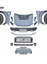 Carbonado PP Raptor Style Full Wide Body Kit Ford F150 2021-2023                                     - PPFD-BF-F150LR-FWBK - Image 3