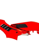 Carbonado DryPCF(Red) NTC Style Fender Ferrari SF90 Stradale 2020-2025                                     - REDDRYPCFSF90-MAN-NTC-FD - Image 2