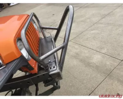 Wizard Works Offroad Stubby Bumper with Grill Hoop Bare Steel Jeep Scrambler 1976-1987 - WW1065