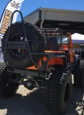 Wizard Works Offroad Rear Bumper and Swing Down Tire Carrier Bare Steel Jeep CJ7 1976-1987                                     - WW1082 - Image 7
