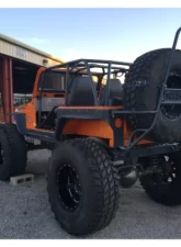 Wizard Works Offroad Rear Bumper and Swing Down Tire Carrier Bare Steel Jeep CJ7 1976-1987                                     - WW1082 - Image 2