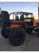 Wizard Works Offroad Rear Bumper and Swing Down Tire Carrier Bare Steel Jeep CJ7 1976-1987                                     - WW1082 - Image 4