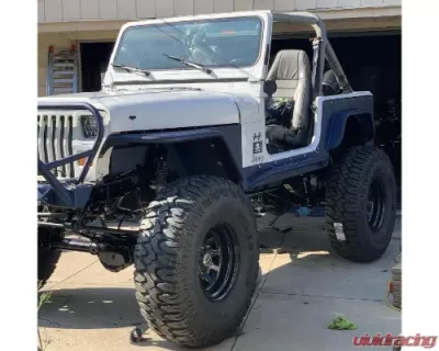 Wizard Works Offroad Tube Fenders with Inners Bare Steel Jeep Wrangler 1987-1995 - WW2011