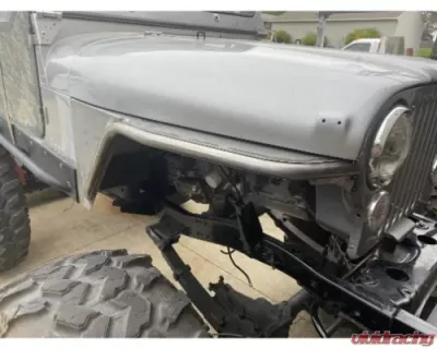 Wizard Works Offroad Tube Fenders Negative Flare Bare Steel Jeep Wrangler 1987-1995 - WW2019