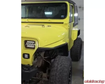 Wizard Works Offroad Tube Fenders Negative Flare Bare Steel Jeep Wrangler 1987-1995 - WW2019