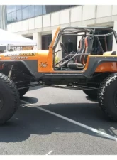 Wizard Works Offroad Rock Sliders Bare Steel Jeep Wrangler 1987-1995                                     - WW2034 - Image 5