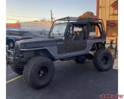 Wizard Works Offroad Rock Sliders Bare Steel Jeep Wrangler 1987-1995 - WW2034