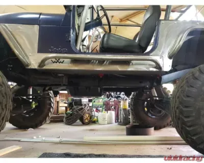 Wizard Works Offroad Rock Sliders Bare Steel Jeep Wrangler 1987-1995 - WW2034