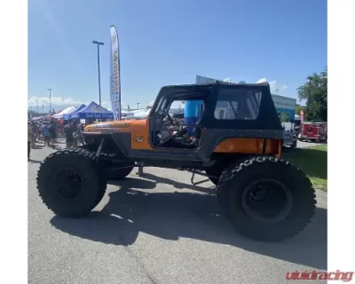 Wizard Works Offroad Comp Cut Rear Armor w/ Tube Flares Bare Steel Jeep Wrangler 1987-1995 - WW2046