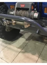 Wizard Works Offroad Stubby Front Bumper w/Bull Bar Bare Steel Jeep Wrangler 1987-1995                                     - WW2068 - Image 4