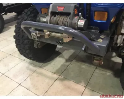 Wizard Works Offroad Stubby Front Bumper w/Bull Bar Bare Steel Jeep Wrangler 1987-1995 - WW2068