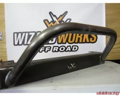 Wizard Works Offroad Stubby Front Bumper w/Bull Bar Bare Steel Jeep Wrangler 1987-1995 - WW2068