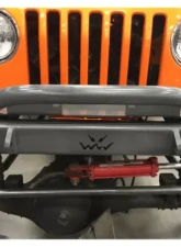 Wizard Works Offroad Stubby Front Bumper w/Bull Bar Bare Steel Jeep Wrangler 1987-1995                                     - WW2068 - Image 7