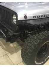 Wizard Works Offroad Stubby Front Bumper w/Bull Bar Bare Steel Jeep Wrangler 1987-1995                                     - WW2068 - Image 8