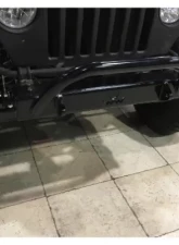 Wizard Works Offroad Stubby Front Bumper w/Bull Bar Bare Steel Jeep Wrangler 1987-1995                                     - WW2068 - Image 11