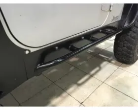 Wizard Works Offroad Rock Sliders Bare Steel Jeep Wrangler 1997-2006