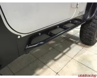 Wizard Works Offroad Rock Sliders Bare Steel Jeep Wrangler 1997-2006 - WW3034