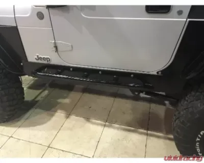 Wizard Works Offroad Rock Sliders Bare Steel Jeep Wrangler 1997-2006 - WW3034