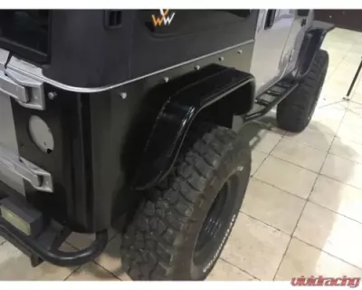 Wizard Works Offroad Rock Sliders Bare Steel Jeep Wrangler 1997-2006 - WW3034