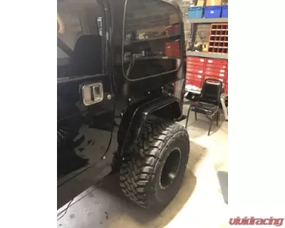 Wizard Works Offroad Rear Armor w/Tube Flares Bare Steel Jeep Wrangler 1997-2006 - WW3045
